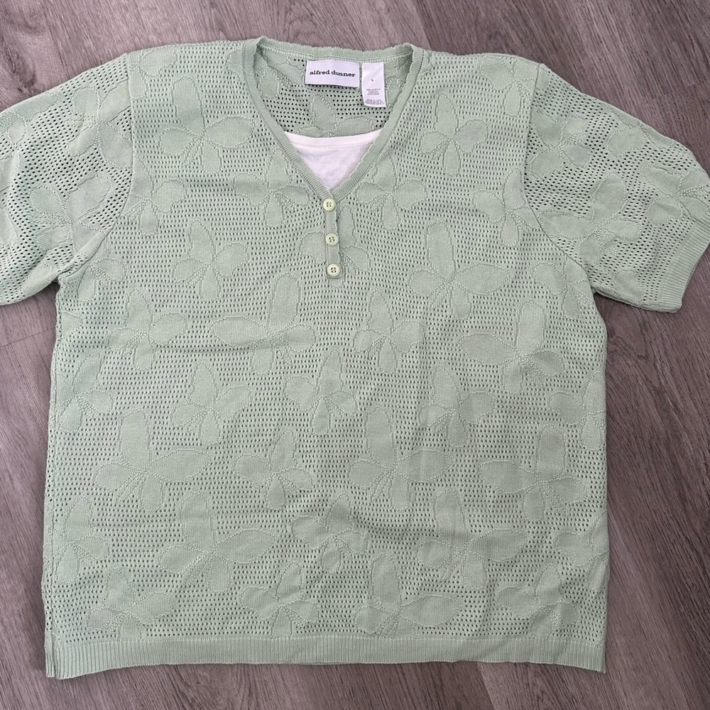 Alfred Dunner Women’s Butterfly Sweater Shirt
